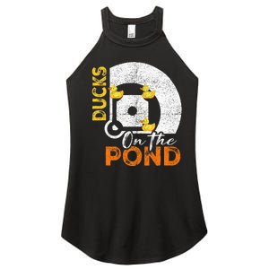 Ducks On The Pond Baseball Field Softball Saying Women's Perfect Tri Rocker Tank