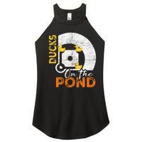 Ducks On The Pond Baseball Field Softball Saying Women's Perfect Tri Rocker Tank