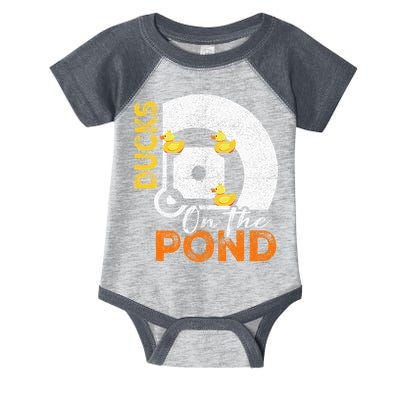 Ducks On The Pond Baseball Field Softball Saying Infant Baby Jersey Bodysuit