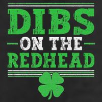 Dibs On The Redhead Garment-Dyed Fleece Hoodie