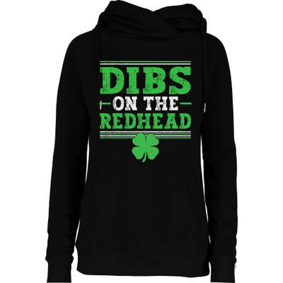 Dibs On The Redhead Womens Funnel Neck Pullover Hood