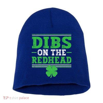 Dibs On The Redhead Short Acrylic Beanie