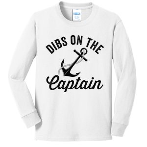 Dibs on The Captain Funny Captain Wife Kids Long Sleeve Shirt