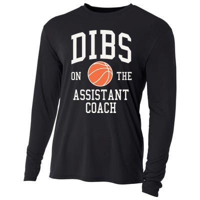 Dibs On The Assistant Coach Basketball Wife Girlfriend Cooling Performance Long Sleeve Crew