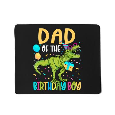 Dad Of The Birthday Boy Family Matching Dinosaur Squad Mousepad