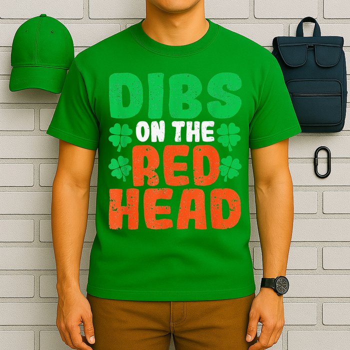 Dibs On The Redhead Irish Shamrock St Patrick's Day Drinking T-Shirt