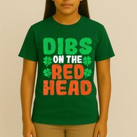 Dibs On The Redhead Irish Shamrock St Patrick's Day Drinking T-Shirt