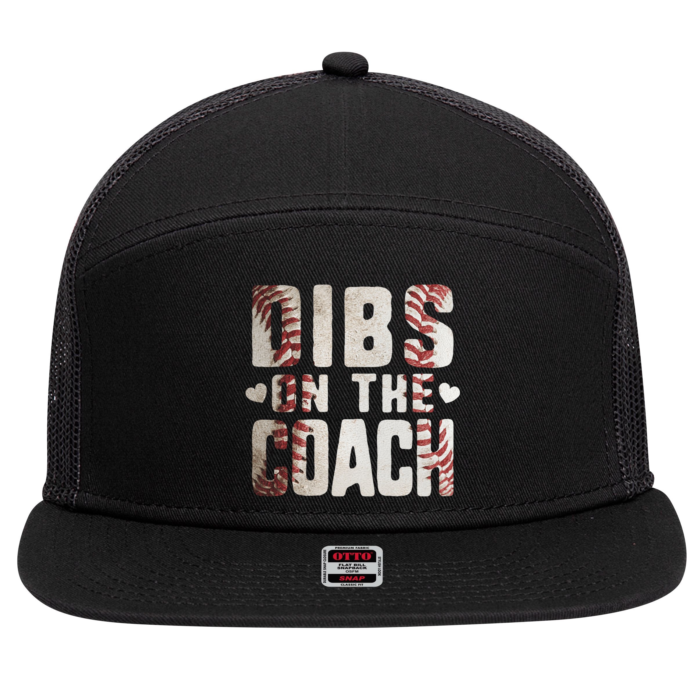 Dibs on the Coach Funny Baseball Coach's Wife 7 Panel Mesh Trucker Snapback Hat