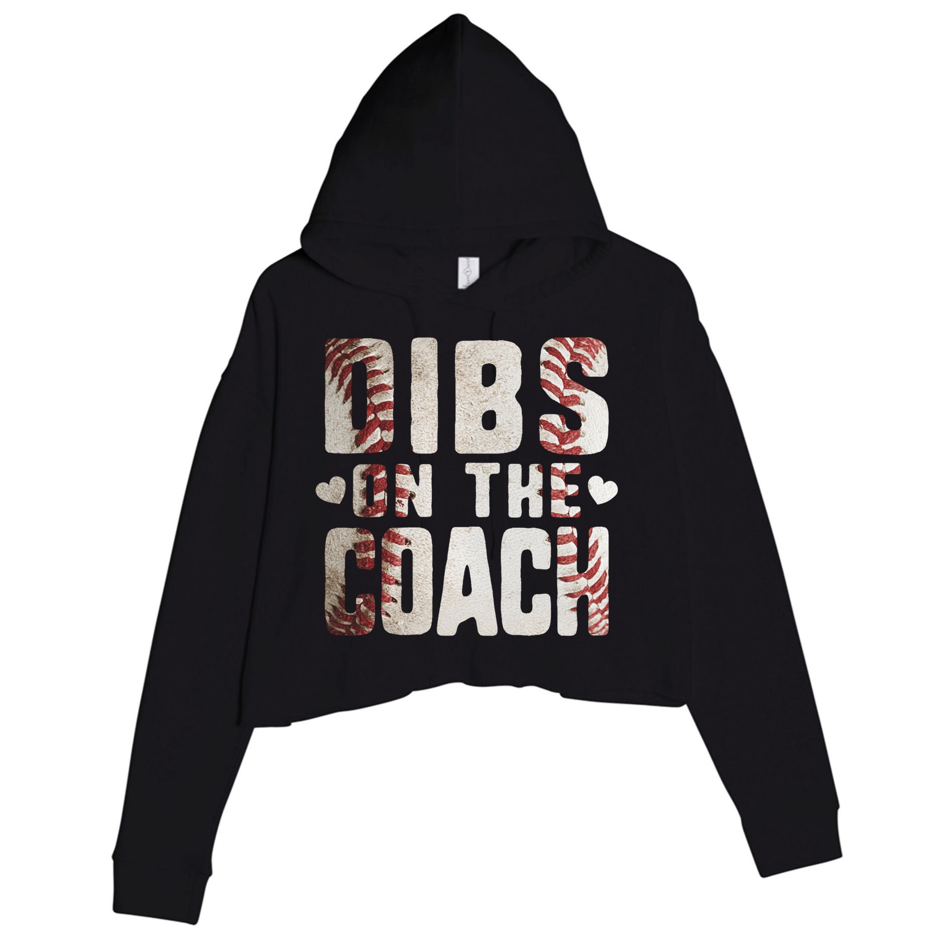 Dibs on the Coach Funny Baseball Coach's Wife Crop Fleece Hoodie