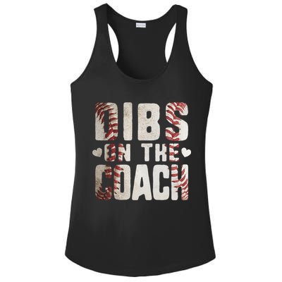 Dibs on the Coach Funny Baseball Coach's Wife Ladies PosiCharge Competitor Racerback Tank