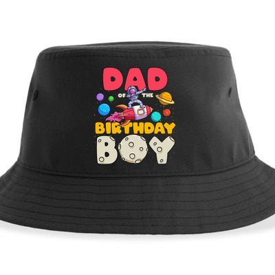 Daddy Of The Birthday Astronaut Dabbing Space Bday Party Sustainable Bucket Hat