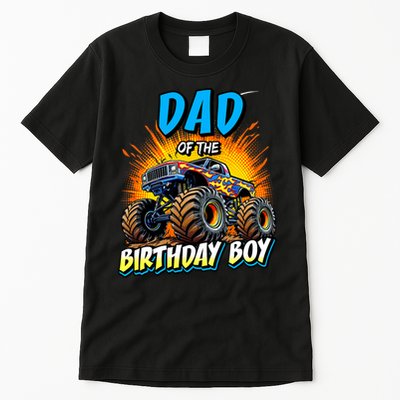 Dad Of The Birthday Boy Monster Truck Birthday Novelty Tall T-Shirt