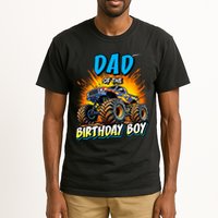 Dad Of The Birthday Boy Monster Truck Birthday Novelty Tall T-Shirt