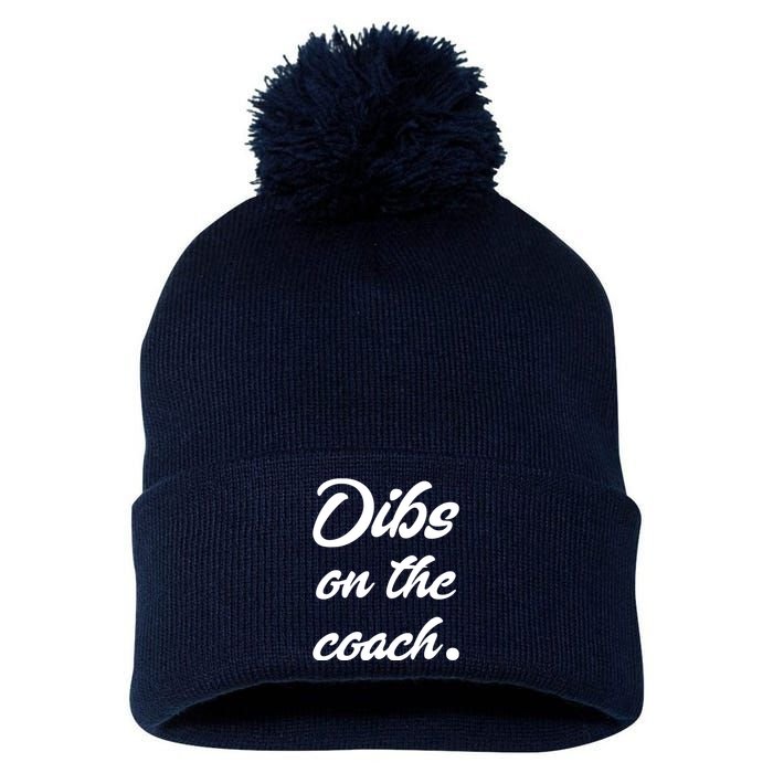 Dibs On The Coach Shirts For Coachs Wife Funny Baseball Tee Pom Pom 12in Knit Beanie