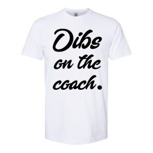 Dibs On The Coach Shirts For Coachs Wife Funny Baseball Tee Softstyle CVC T-Shirt