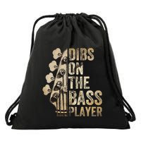 Dibs On The Bass Player Guitar Musician Drawstring Bag