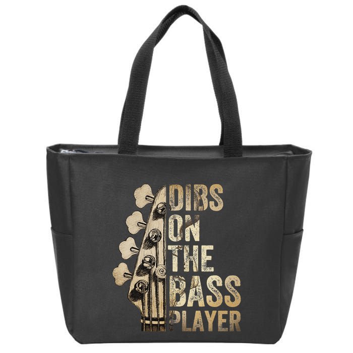Dibs On The Bass Player Guitar Musician Zip Tote Bag
