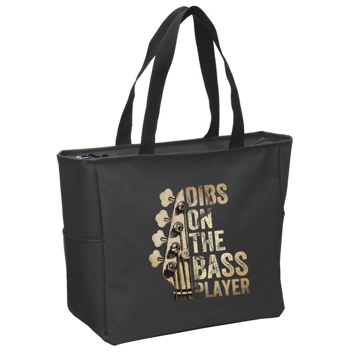 Dibs On The Bass Player Guitar Musician Zip Tote Bag