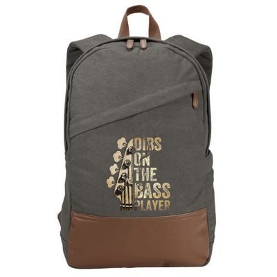 Dibs On The Bass Player Guitar Musician Cotton Canvas Backpack