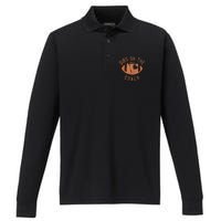 Dibs On The Coach Funny Football Wife Girlfriend Love Performance Long Sleeve Polo