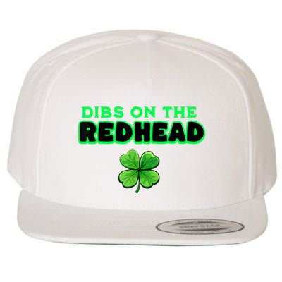 Dibs On The Redhead Funny Irish St Patricks Day Shamrock Wool Snapback Cap