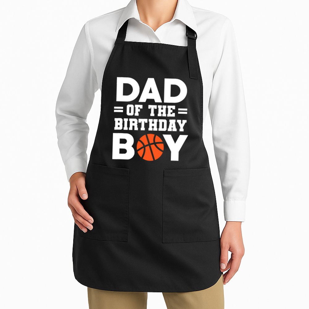 Dad Of The Birthday Boy Basketball Coach Basketball Player Apron