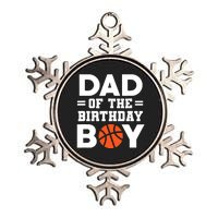 Dad Of The Birthday Boy Basketball Coach Basketball Player Metallic Star Ornament