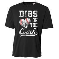 Dibs On The Coach Funny Coachs Wife Quote Cool Baseball Mom Cooling Performance Crew T-Shirt