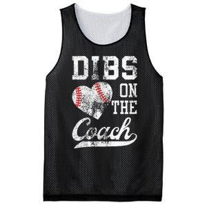 Dibs On The Coach Funny Coachs Wife Quote Cool Baseball Mom Mesh Reversible Basketball Jersey Tank