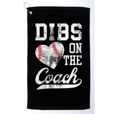 Dibs On The Coach Funny Coachs Wife Quote Cool Baseball Mom Golf Towel