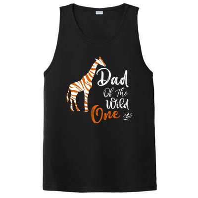 Dad Of The Wild One Funny 1st Birthday Animal Safari Gift PosiCharge Competitor Tank