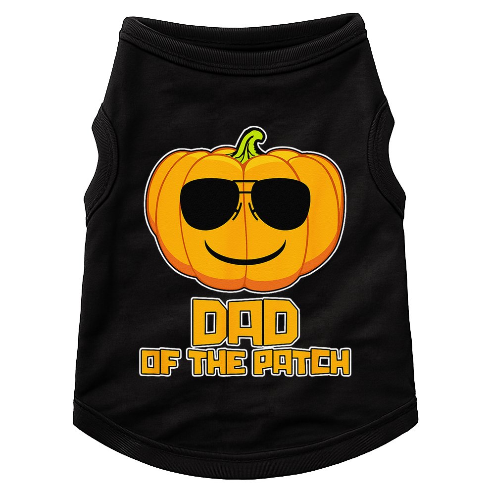 Dad Of The Patch Pumpkin Halloween Candy Corn Carving Spooky Doggie Tank