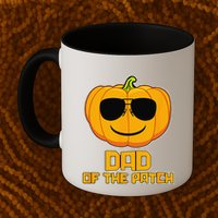 Dad Of The Patch Pumpkin Halloween Candy Corn Carving Spooky Mug