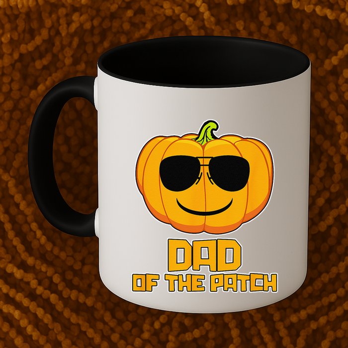 Dad Of The Patch Pumpkin Halloween Candy Corn Carving Spooky Mug