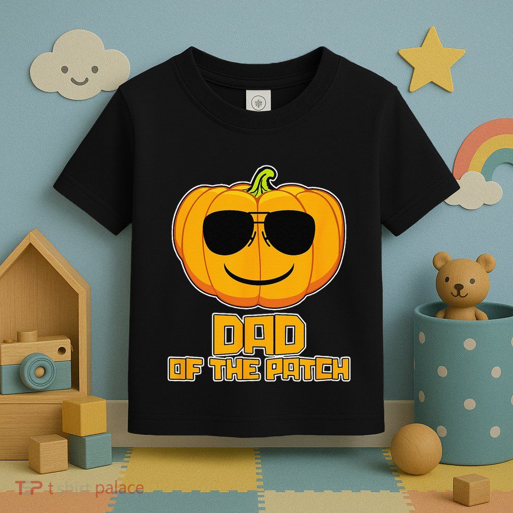Dad Of The Patch Pumpkin Halloween Candy Corn Carving Spooky Toddler T-Shirt