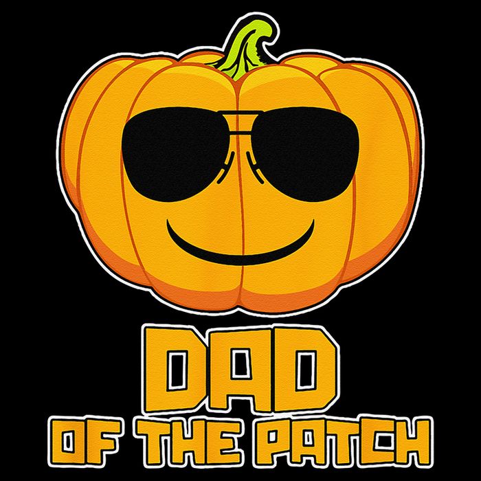 Dad Of The Patch Pumpkin Halloween Candy Corn Carving Spooky Short Acrylic Beanie