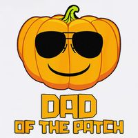 Dad Of The Patch Pumpkin Halloween Candy Corn Carving Spooky Garment-Dyed Sweatshirt