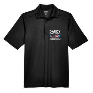 Dad Of The Little Firecracker 4th Of July Dad Future Father Cute Gift Men's Origin Performance Pique Polo