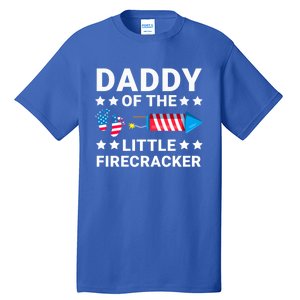 Dad Of The Little Firecracker 4th Of July Dad Future Father Cute Gift Tall T-Shirt