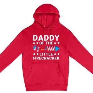 Dad Of The Little Firecracker 4th Of July Dad Future Father Cute Gift Premium Pullover Hoodie