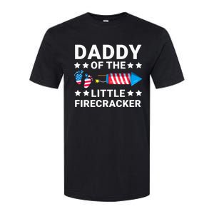 Dad Of The Little Firecracker 4th Of July Dad Future Father Cute Gift Softstyle CVC T-Shirt