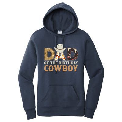 Dad Of The Birthday Cowboy Birthday Western Rodeo Party  Women's Pullover Hoodie