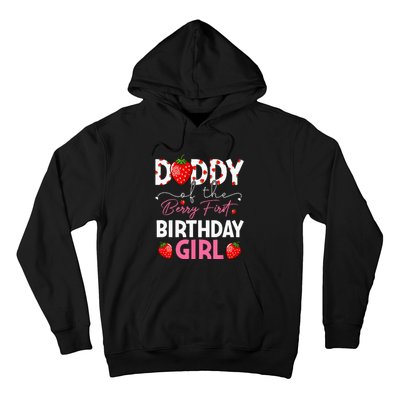 Daddy Of The Berry First Birthday Gifts Girl Strawberry Hoodie