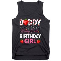 Daddy Of The Berry First Birthday Gifts Girl Strawberry Tank Top