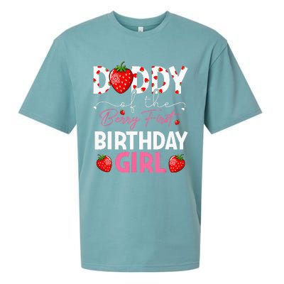 Daddy Of The Berry First Birthday Gifts Girl Strawberry Sueded Cloud Jersey T-Shirt