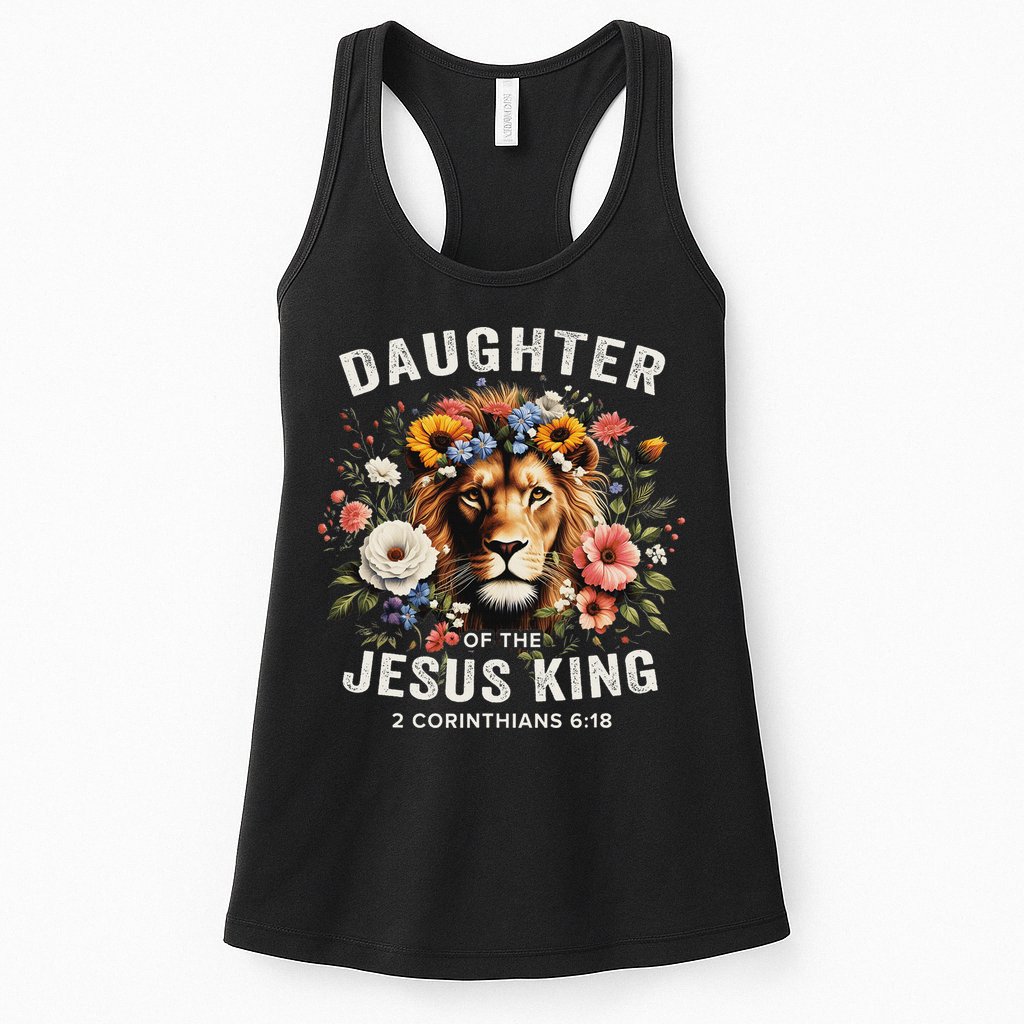 Daughter Of The Jesus King 2 Corinthians 618 Jesus Lion Womens Tank Top