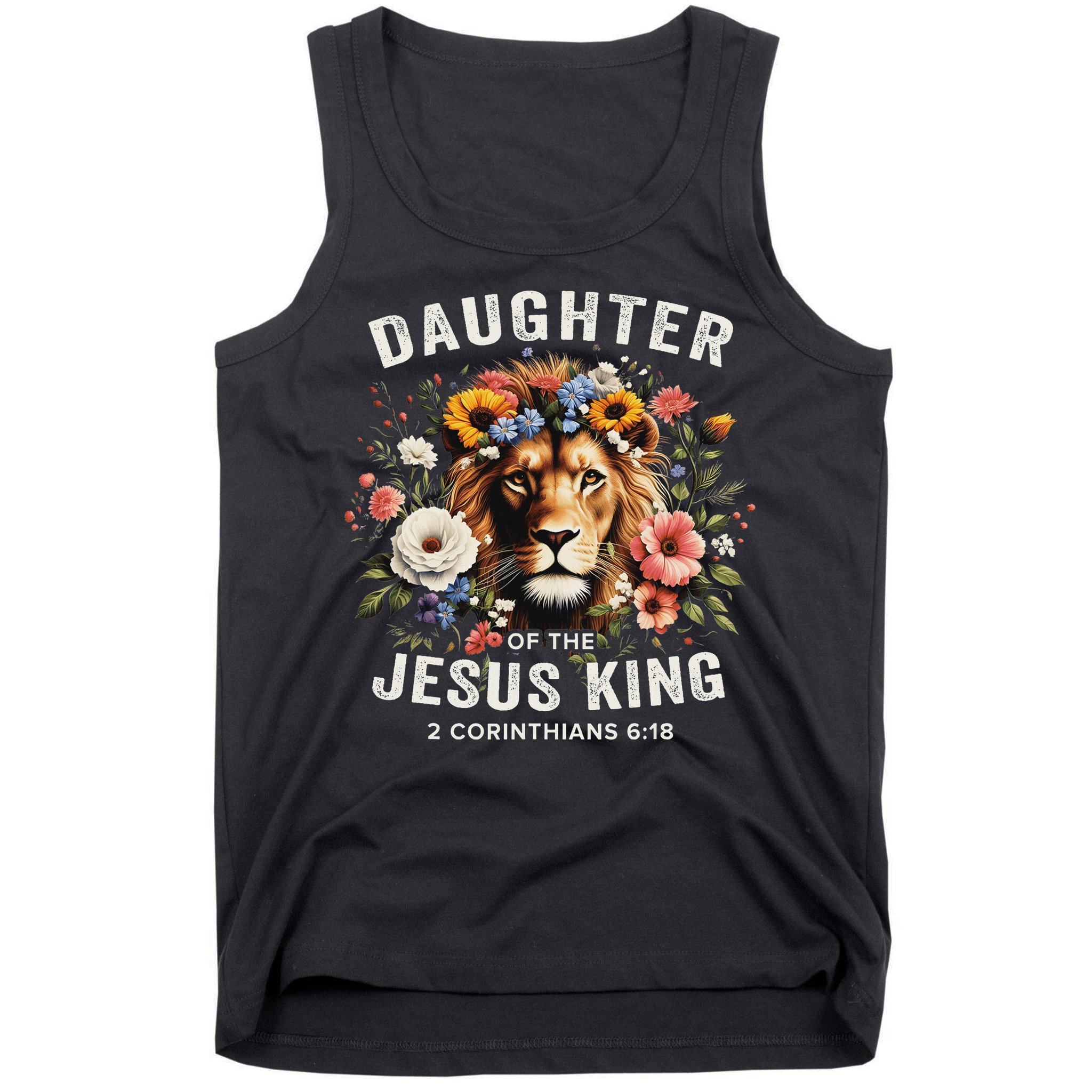 Daughter Of The Jesus King 2 Corinthians 618 Jesus Lion Tank Top