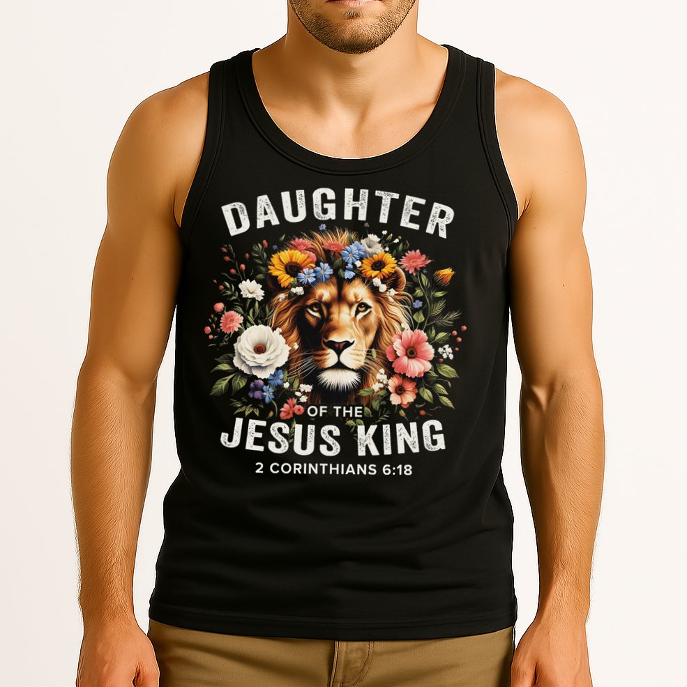 Daughter Of The Jesus King 2 Corinthians 618 Jesus Lion Tank Top