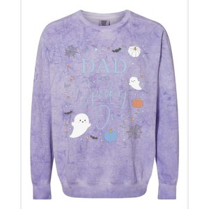 Dad Of The Spooky One First Birthday Blue 1st Halloween Colorblast Crewneck Sweatshirt