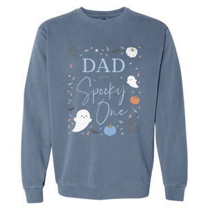 Dad Of The Spooky One First Birthday Blue 1st Halloween Garment-Dyed Sweatshirt